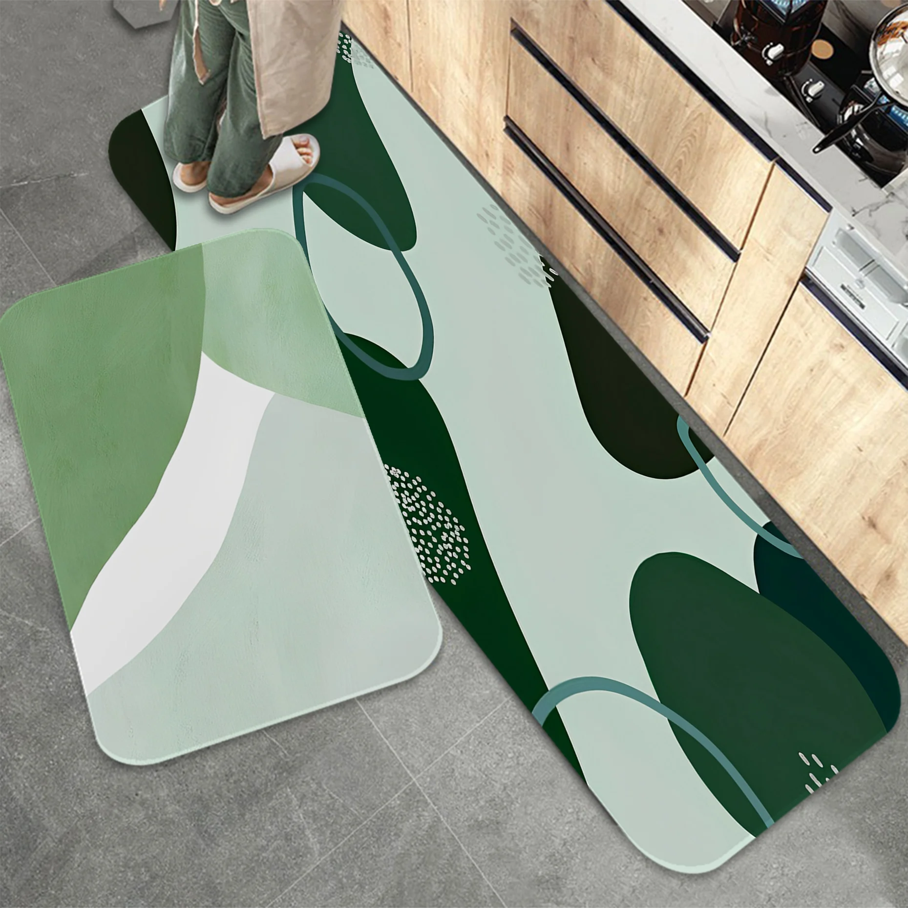 Hyper Art Sage Green Phon Room Mat S Lavabile Antiscivolo Soggiorno Divano Sedie Area Mat Cucina Hotel Decor Mat