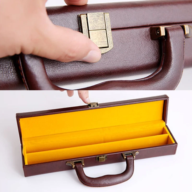 Trend 2024 Portable Flute Box Pu Leather Storage Box Universal Thickened Lining Waterproof Handheld Saxophone Instruments Case