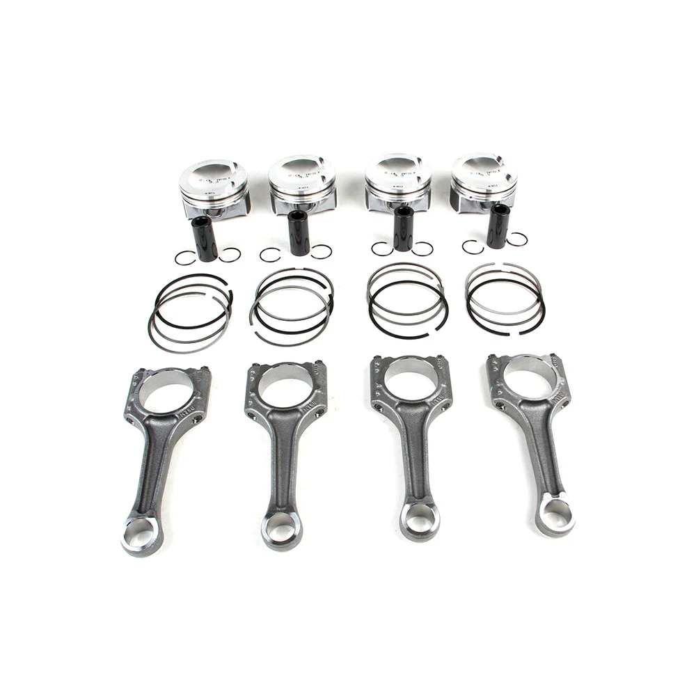 4pcs EA888 Pistons & Rings & Connecting Rods Set STD 82.51mm &Phi;23mm 06H107065DM for VW Tiguan Jetta AUDI A4 A5 Q3 Q5 TT 2.0T