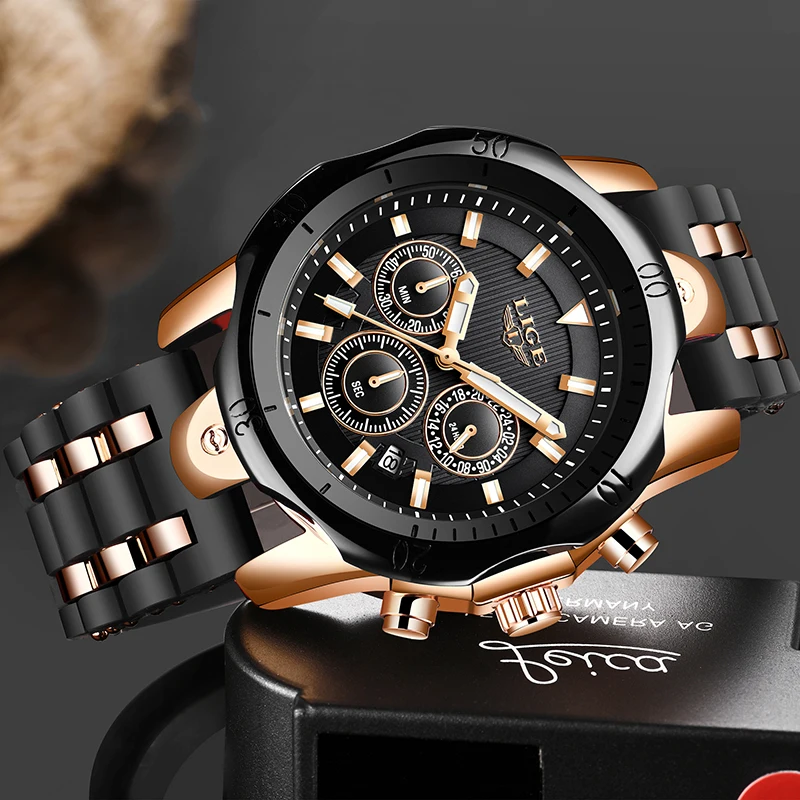 Relogio Masculino Neue Mode Uhr Männer LIGE Top Marke Sport Uhren Herren Wasserdicht Quarz Uhr Mann Casual Military Armbanduhr