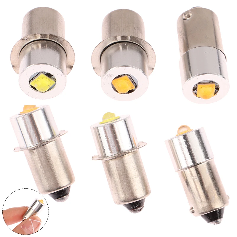 

P13.5S BA9S Base 3W LED Lights Bulbs High Bright DC 6-24V 3-12V Replacement Bulbs 300LM White / Warm White Flashlight Bulb