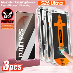 2 - Pack Privacy Tempered Glass Screen Protector with Auto Dust - Elimination - Anti Peeping