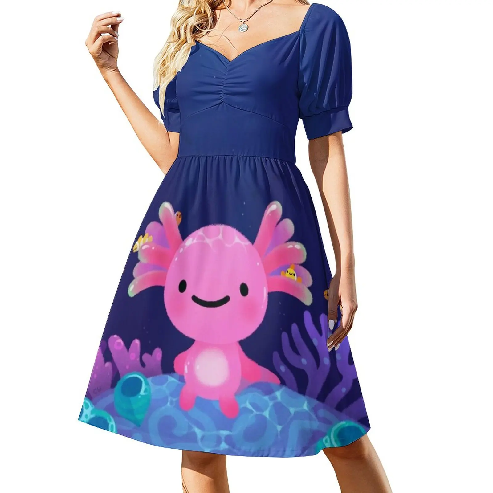

Coral axolotl Dress Summer women's clothing dresses for prom