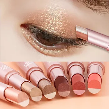 Gradient two-color eye shadow pen waterproof, sweat proof, not easy to smudge, pearlescent, fine shiny, lazy eye shadow s 1