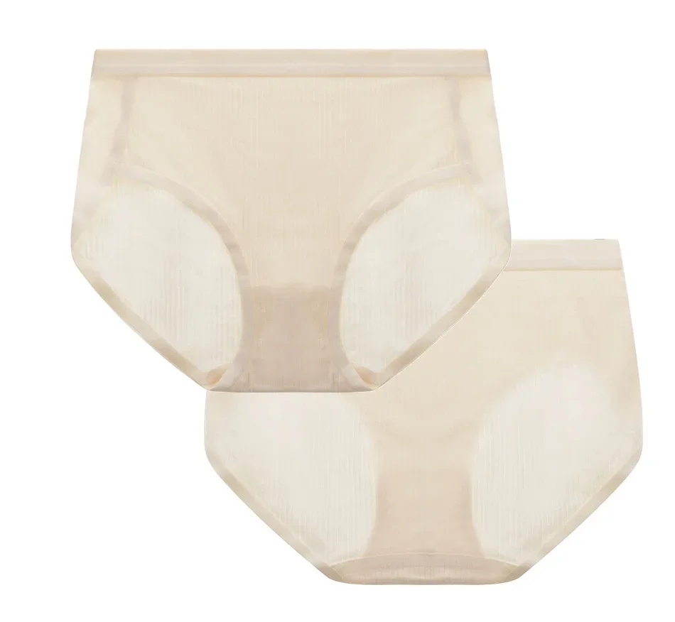 2PCS/SET Underwear Women Colorful Seamless Sports Underwear Plus Size Pure Cotton High Waist Large Size Sexy Panties Women