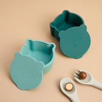 1PCS Baby Cartoon Silicone Feeding Snack Cup Toddle Portable Food Storage Box Portable Snacks Container Children's Tableware 2