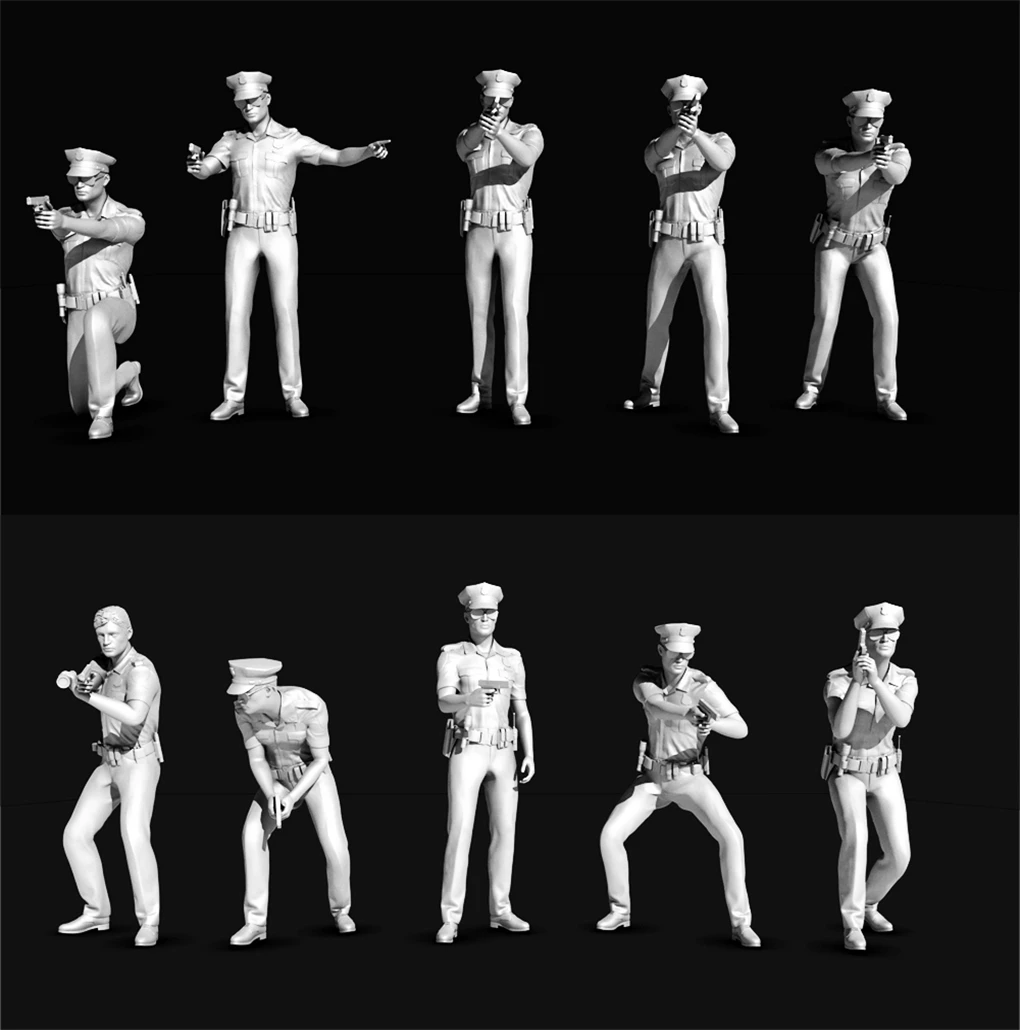 54 мм фигурки из смолы 1/35 аксессуары полицейский моделирование Неокрашенная фотомоделирование Diy игрушки