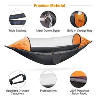 3 in 1 Camping Hammock with Mosquito Mesh Automatic Quick Opening Nylon Hammock Anti-Mosquito hanging Hammock tent for Outdoor 2