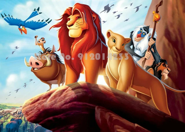 5D DIY Diamond Painting Disney Diamond Embroidery Cartoon The Lion King Full Diamond Mosaic Cross Stitch Picture of Rhinestone