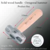 Mini Hammer FO-6028B Solid Wood Short Handle Octagonal Hammer 1LB High Carbon Steel Small Hammer Manual Hardware Tool 3