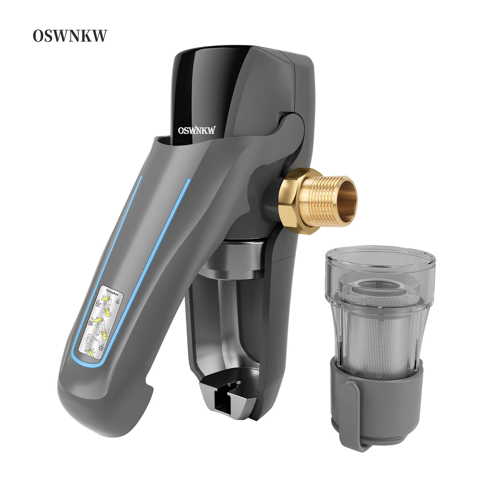 Whole House Sediment Water Filtration System-40 Micron Filter with Quick Shutoff Valve for Easy Tool-Free Installation water filter,water purifier filter element