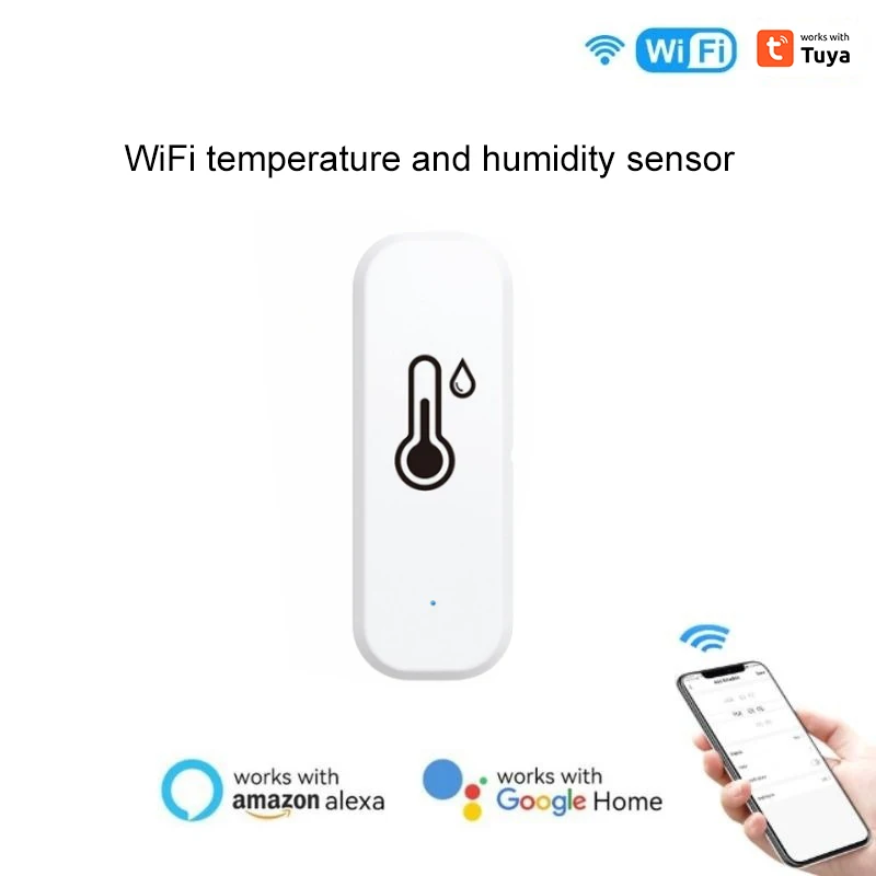 

Tuya Wifi/zigbee Smart Temperature Humidity Sensor Indoor Hygrometer Thermometer Smart Life Voice Alarm For Alexa Google Home