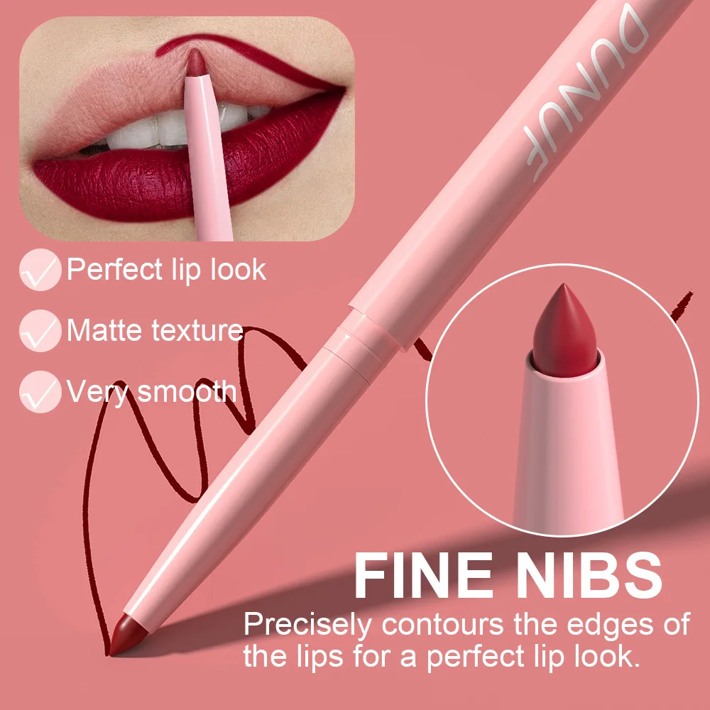 6pcs Mist Cream Lipliner, Velvet Texture Does Not Pull Out, Easy To Apply, Not Easy To Smudge, Simple To Outline The Lip Shape 4