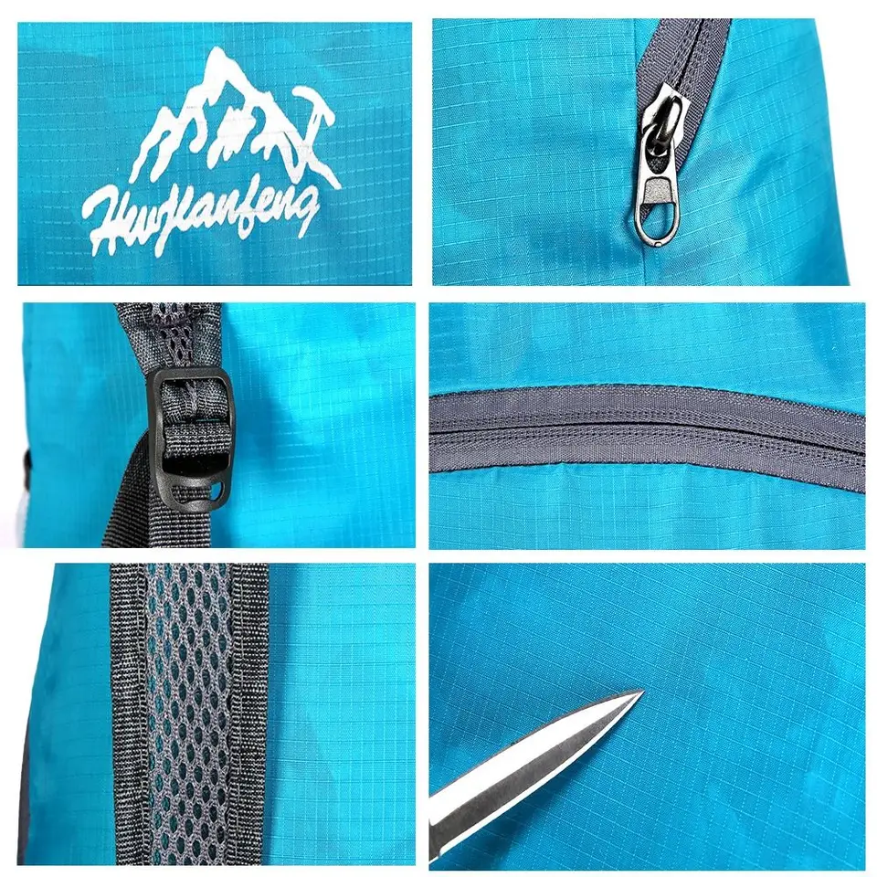 Zaino Pieghevole Ultraleggero 20L - Impermeabile E Tascabile Per Trekking E Viaggi - Foto 9