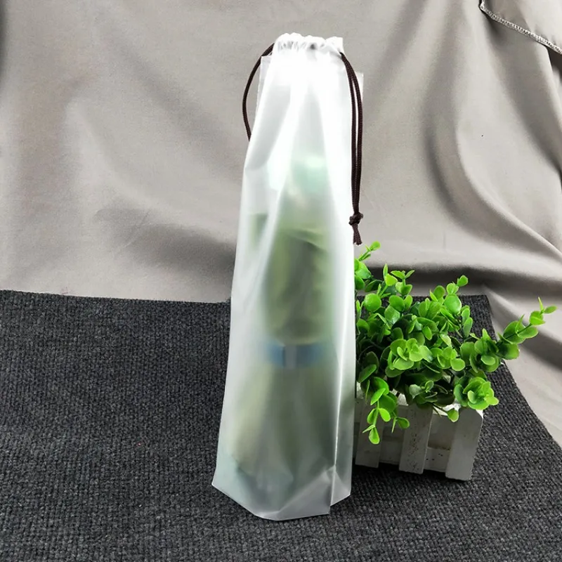 Umbrella Cover White Translucent Drawstring Umbrella Frosted Storage Bag Portable Children Outdoor Umbrella Scratch-Proof Dustproof EVA Cover