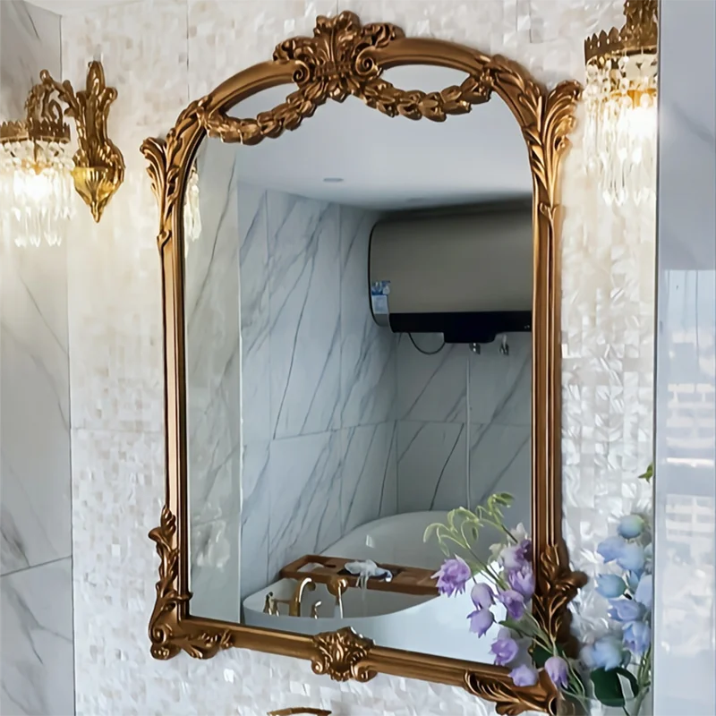 Grande specchio da tavolo decorativo di lusso in vetro Macrame specchio da  parete decorativo in stile moderno bagno Deco salone Home Design Exsuryse