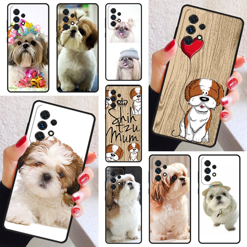 Shih Tzu Shitzu Собака Щенок чехол для телефона для Samsung Galaxy A52 A72 A73 A20e A21S A50 A70 A12 A42 A31 A40 A51 A71 A32 A80