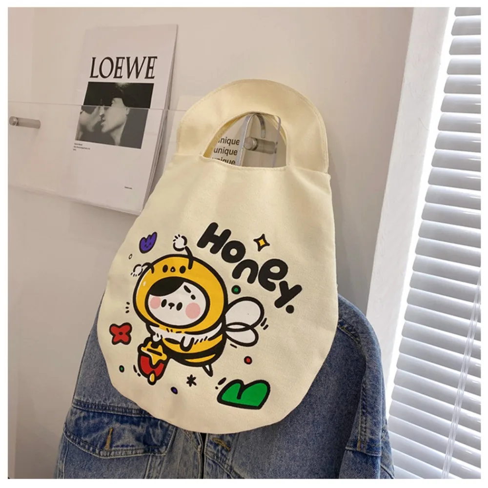 

Funny Fashion Cartoon Bag New Canvas Large Capacity Lunch Bag Tote Bags