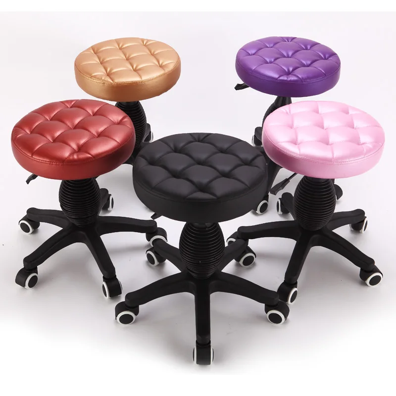 Nordic Barbershop Barber Beauty Salon Office With Wheels Stool Hairdressing Chair Beauty Bar Stools Makeup Chairs Furniture