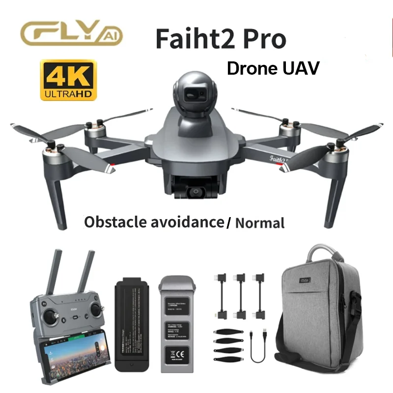 

CFLY Faith2 Pro Drone Body Remote Control Obstacle Avoidance 4K Video 32 Mins Flight Time 6km Video Transmission GPS Drone