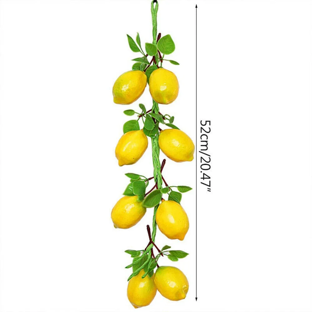 Artificial Fake Lemons String Modle Fruits 2pcs 52CM Photography Props For Garden Christmas Home Wall Decoration DIY Ornaments artificial plants,artificial flowers,artificial fruits and vegetables