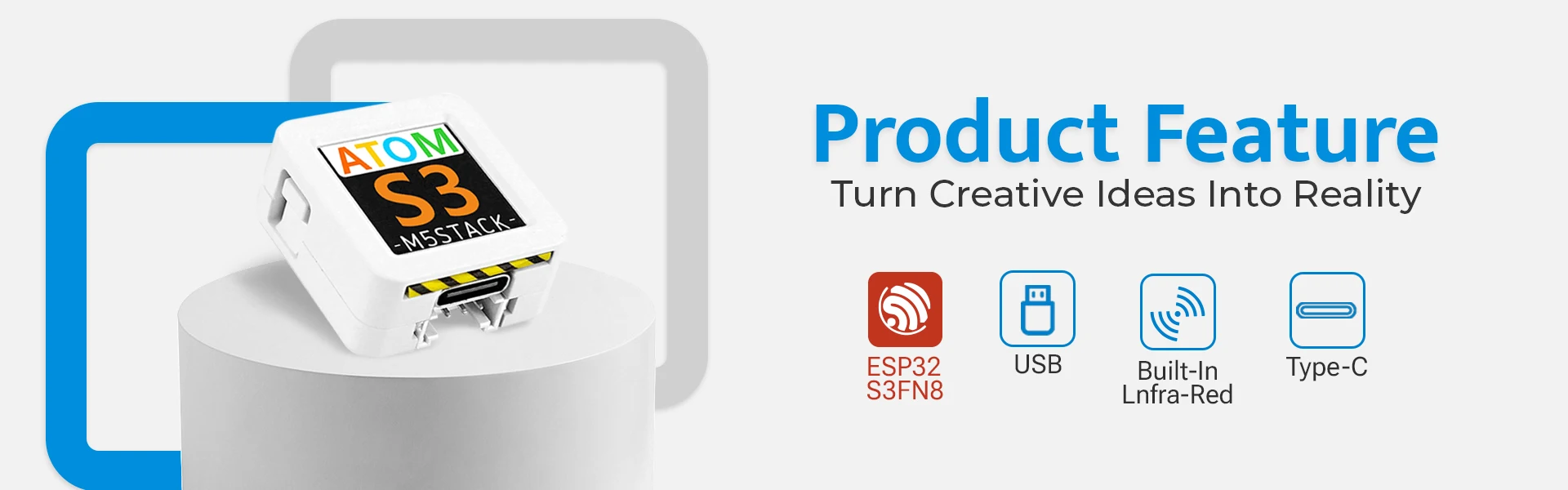 Official ATOMS3 Dev Kit w/ 0.85-inch Screen