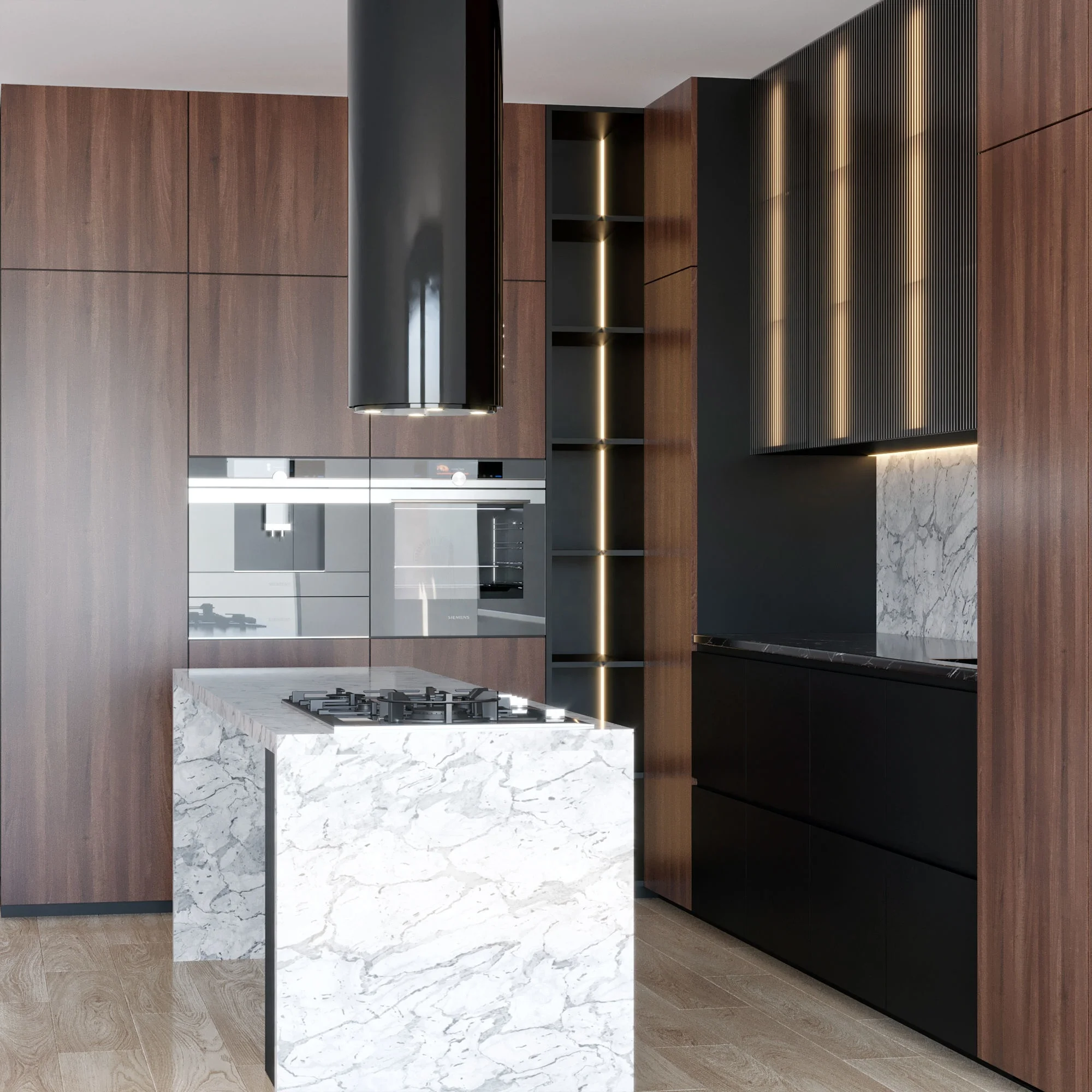PA Home Furniture Organizer Wood Build In Wall Kitchen Cupboards Cabinet Set
