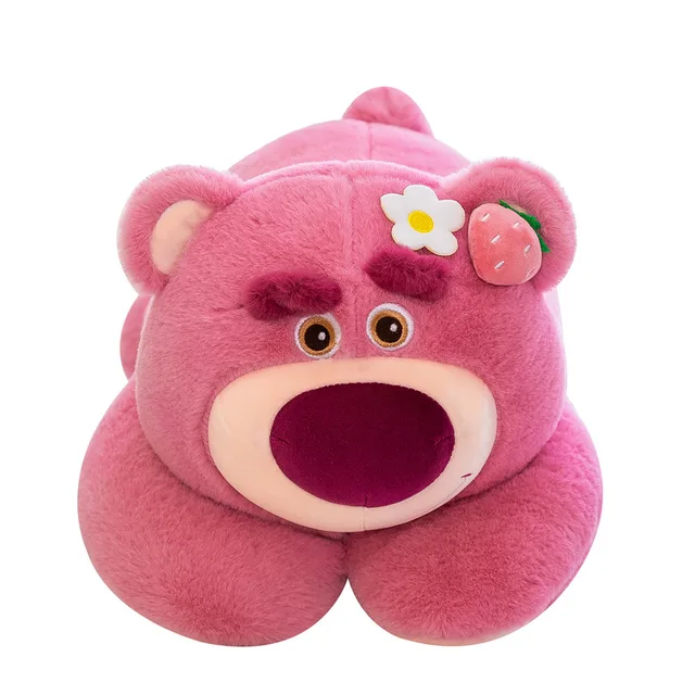 New Cute Baby Strawberry  Pink Bear Doll Pillow Stuffed Toy Soft Doll Gift