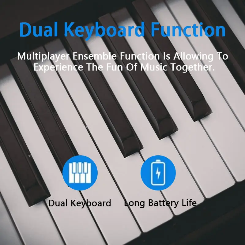 Professional Electronic Piano 88 Heavy Weighted Keys Upright Musical Instrument Electric Digital Piano
