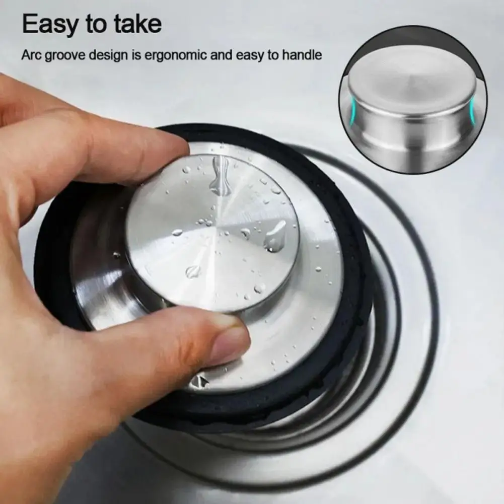 

Sink Drain Seal Stainless Steel Kitchen Sink Plug Set for Odor-resistant Pipe Protection Garbage Disposal for Home for Sink