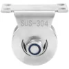1Pack U-Type Stainless Steel Pulley Block Mute Bearings Groove Sliding Roller Track Wheel 1
