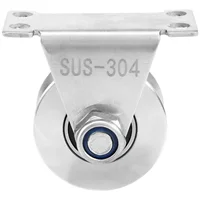 1Pack U-Type Stainless Steel Pulley Block Mute Bearings Groove Sliding Roller Track Wheel 1
