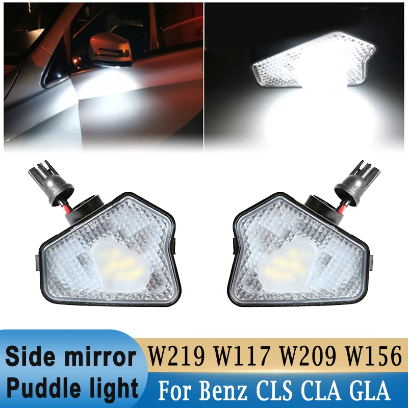 

2 шт., фонари для зеркала Mercedes-Benz A B C E CLS CLA GLA Class W219 W117 W209 W156 X204 X253 W176
