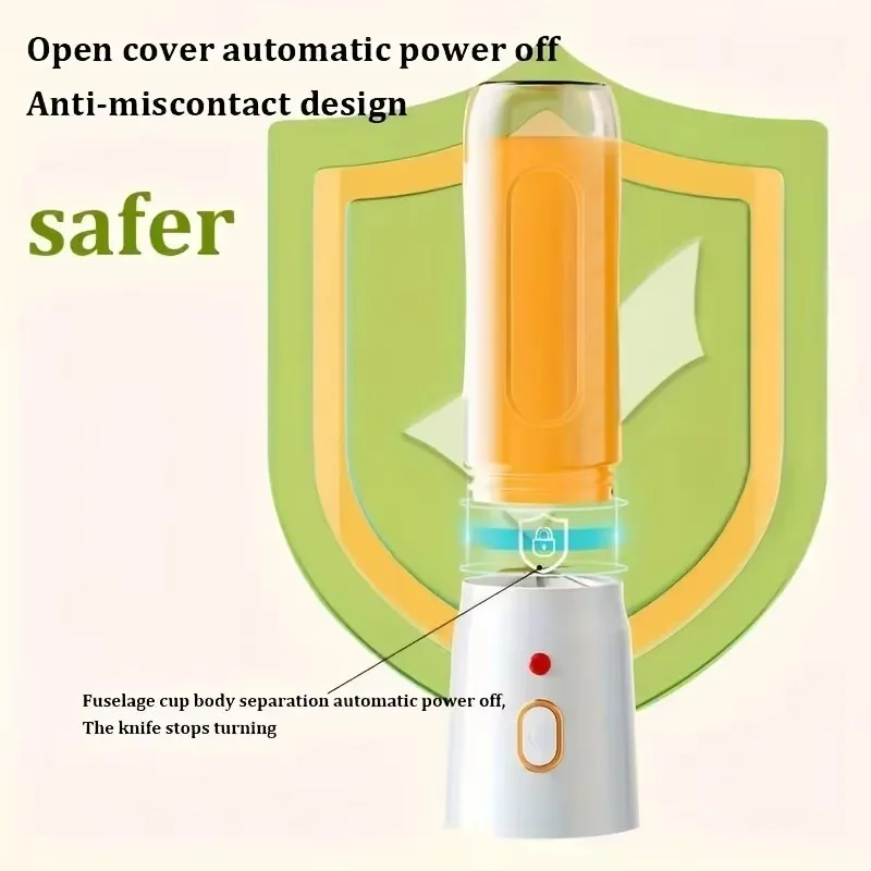 Portable Smoothie Blender Mini Juicers USB Rechargeable 6 Blades Multifunction Smoothie Milkshake Juice Machine