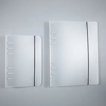 Cartella creativa A5/A6/A4/B5 Soft Shell coperchio raccoglitore ad anelli trasparente staccabile organizzatore di File portatile di grande capacità