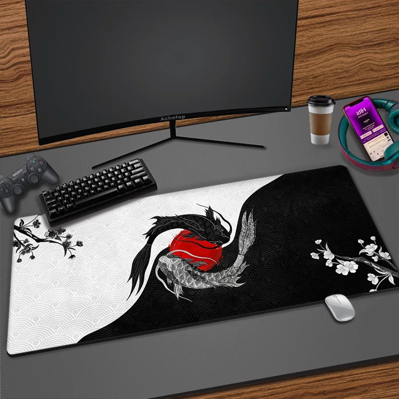 Black And White Mousepad Topographic Extend Mouse pad Gamer Run XXL Large Mouse  Mat Long Deskmat Deskpad Custom Mousepad 900x400
