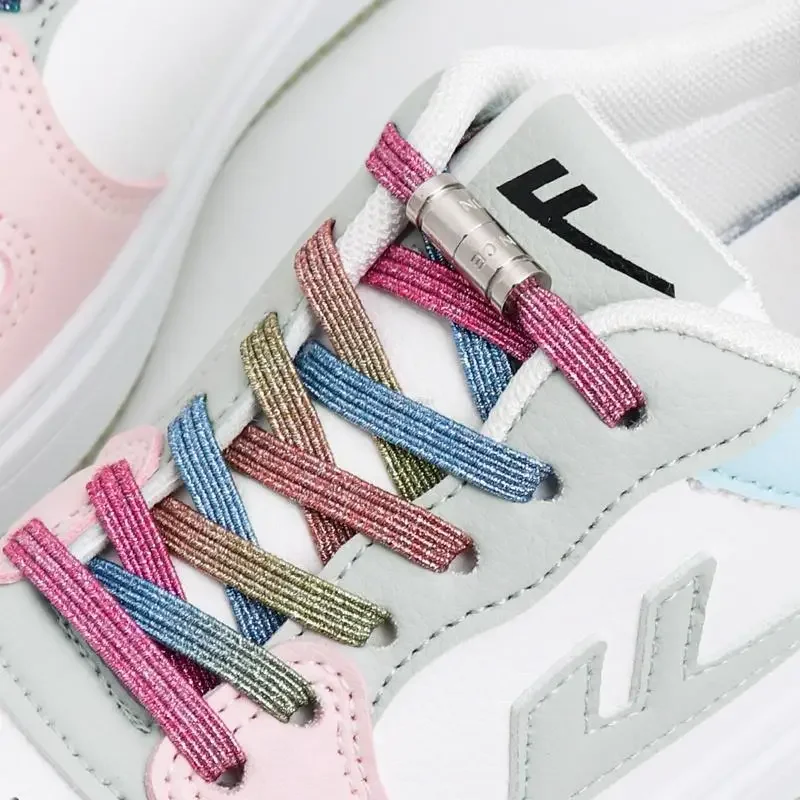 Colorful No-Tie Elastic Shoelaces for Easy Slip-On Sneakers