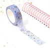 NEW Spring 1PC. 10M Decorative Light Blue Floral Washi Tape DIY Scrapbooking Planner Adhesive Masking Tape Kawaii Stationery 4