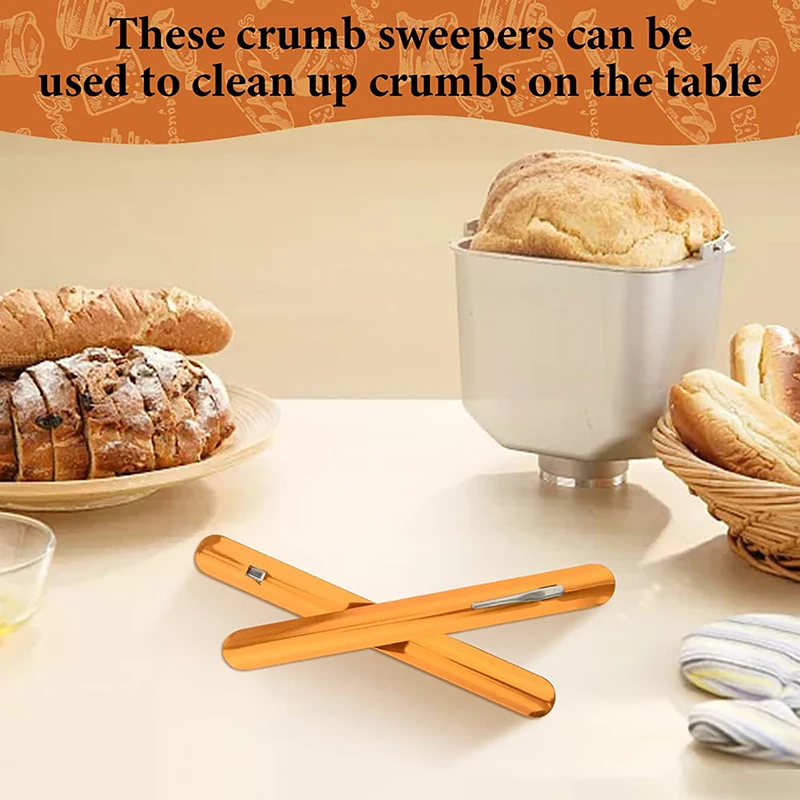 Bread Crumb Cleaner Tool Crumb Sweepers Stainless Steel Portable Crumb Clean Scraper Kitchen Restaurant Crumber Cleaning Tool - 3