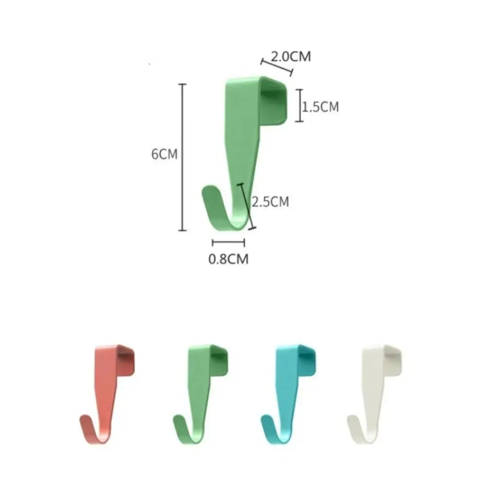 Cabinet Door Hook 4PCS Colorful Kitchen Door Rear Hanger Drawer Office Table Key Bag Storage Hook For Home Bathroom Accessories storage hook,door hook