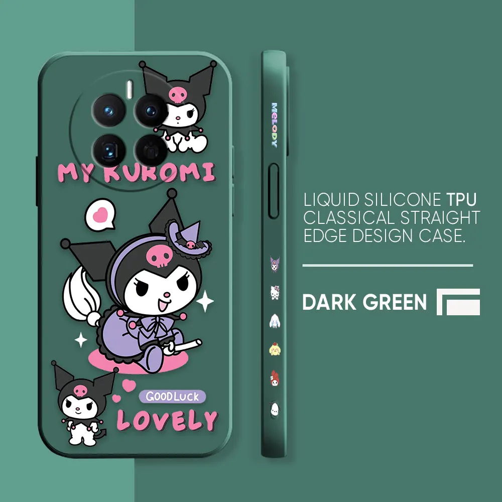 Phone Case For Huawei MATE 10 20 20X 30 40 50 P20 P30 P40 P50 10 PRO PLUS Case Cover Funda Cqoue Shell Capa Cartoon kuromi Cat