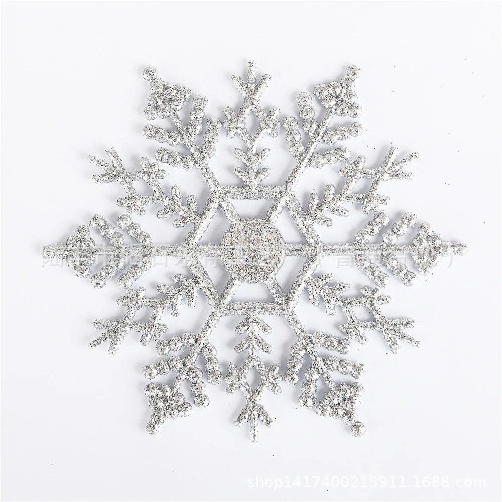 12/6pcs Simulation Snowflakes Christmas Tree Hanging Ornament Christmas Fake Snowflakes Winter Party Navidad New Year Decoration