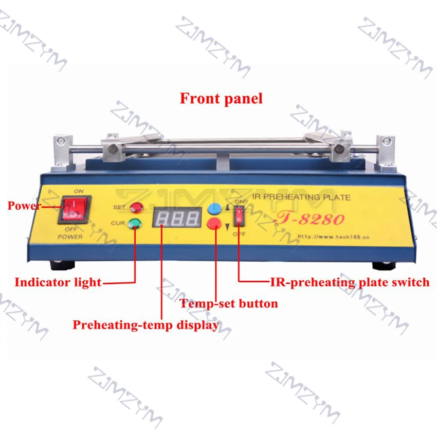 220V Or 110V Puhui T8280 PCB Preheater IR Preheating Plate T-8280 IR-Preheating Oven 0-450degree Celsius Solder Repair