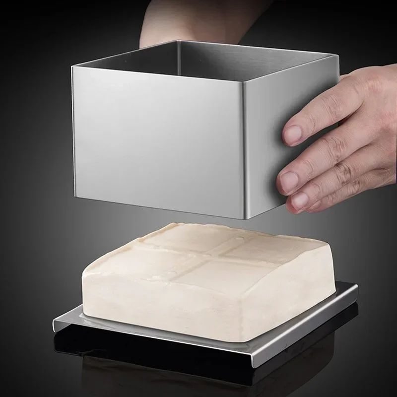 Homemade Tofu Mold DIY Square Tofu Making Mold Stainless Steel Household Bottom Drainage Design Kitchen Cooking Tools tofu mold