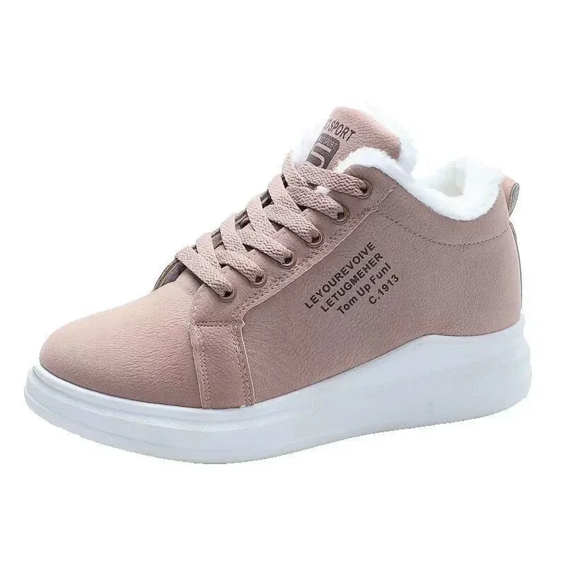New Women's Shoes Winter Women Shoes Warm Fur Plush Lady Casual Shoes Lace Up Platform Shoes Fashion Sneakers Zapatos De Mujer