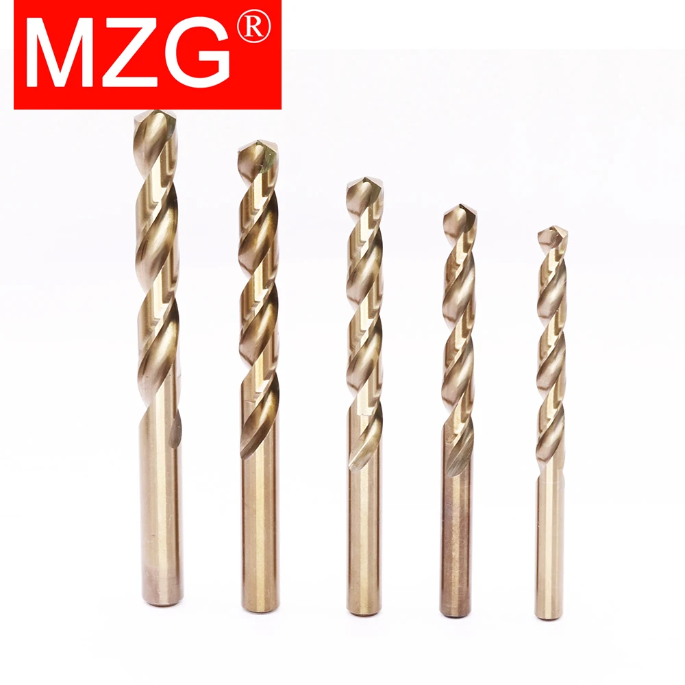 Drill Bit Set MZG 1.0-13.0 MM Cobalt Coated Straight Shank Standard Length HSS M35 High Speed Steel CNC Drilling Cutter drill bit set