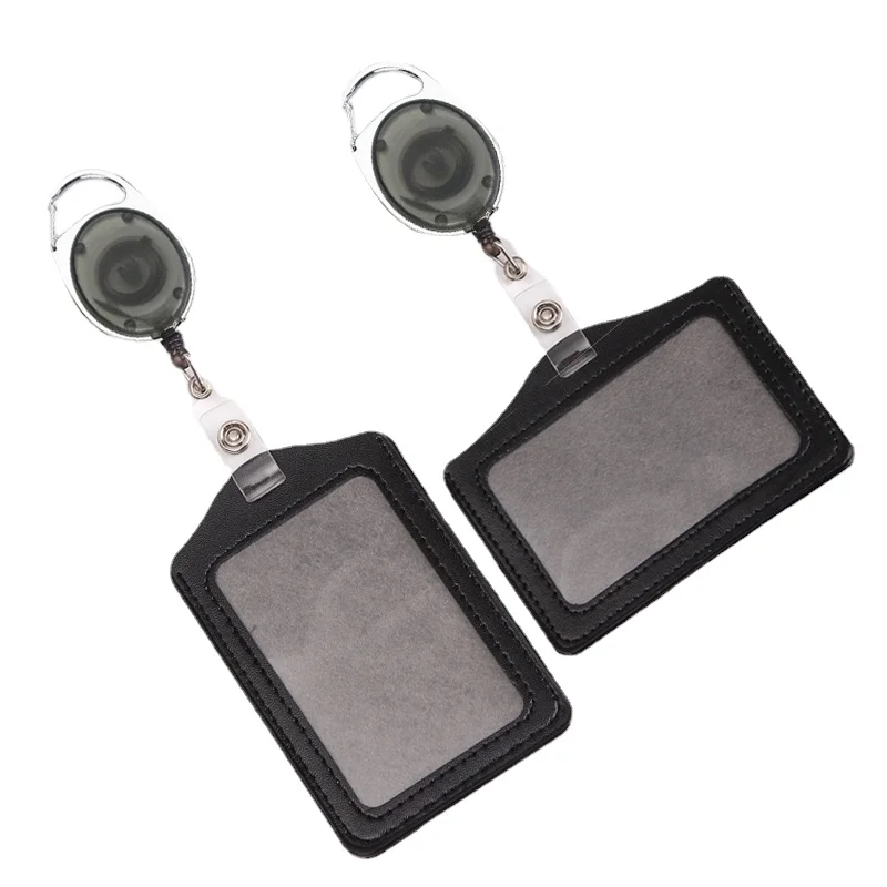이름카드 양면 투명 신분증 홀더, 방수 명찰 지갑, 가로형 신분증 지지대, 1개 10 비즈니스 신용 카드 배지 홀더, 개폐식 풀 배지 릴, ABS 플라스틱 문자 확장 가능, 학생 간호사 전시 카드 케이스