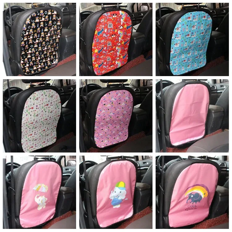 Car Seat Back Anti-Play Mats 44*66cm Color Floral Child Anti-Dirty Pad Car Accessories Interior for Keep Clean Car Decoration images - 6