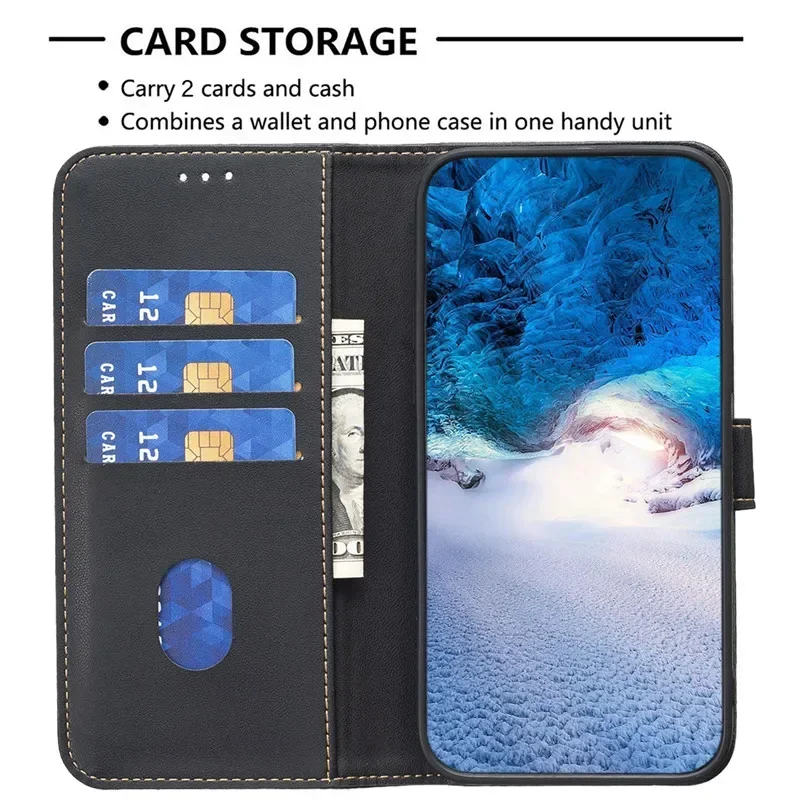 Luxury Magnetic Leather Wallet Flip Cover Case - Shockproof Protection