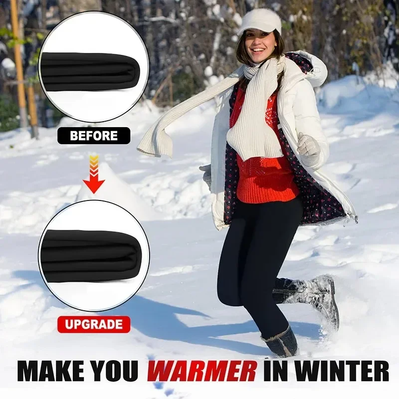 Women Winter Leggings Warm Leggins High Waist Solid Color Velvet Women Thickened Velvet Leggings St